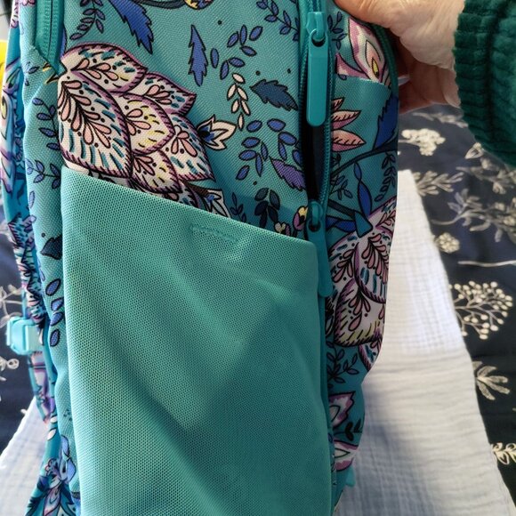 Vera Bradley NWT Teal Floral Design Backpack main image 7